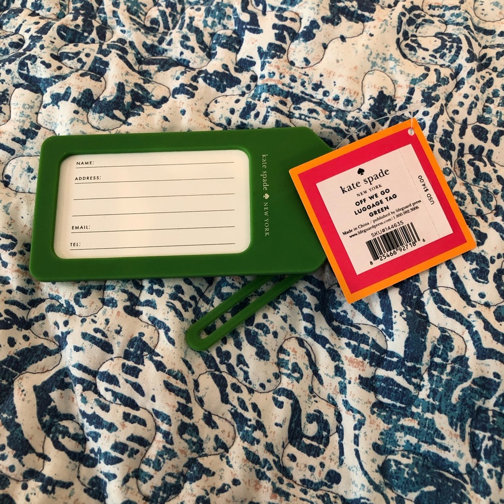 Kate Spade Kelly Green Luggage Tag - Picture 2 of 2